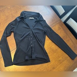 Abercrombie & Fitch Elegant Black Button-Down Shirt